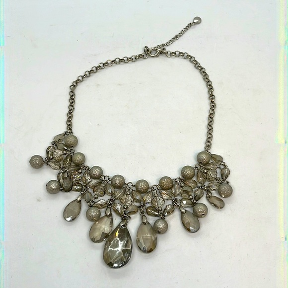 Fashion Jewelry Jewelry - Silver Beaded Necklace with Adjustable Length